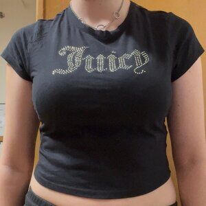 Juicy Couture Official Bling Cropped Baby Tee